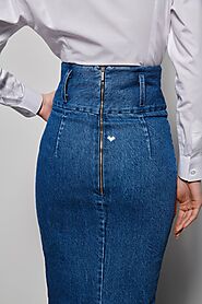 Stylish, Well-Fitted Denim Skirts for Women | KKoncept