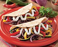 Spicy bean and chili fajitas