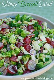 skinny broccoli salad, healthy, low calorie
