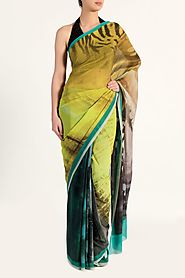 Buy Designer Printed Sarees Online at Affordable Price | Satya Paul