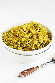 Curry Asparagus & Cauliflower "Rice"
