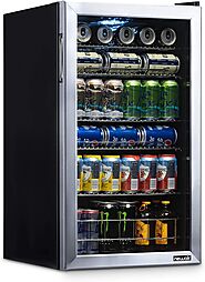 2. NewAir Beverage Refrigerator Cooler | 126 Cans Free Standing with Right Hinge Glass Door | Mini Fridge Beverage Or...
