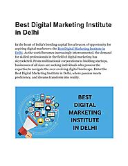 Best Digital Marketing Institute in Delhi