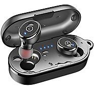 TOZO T10 Bluetooth 5.3 Wireless Earbuds with Wireless Charging Case IPX8 Waterproof Stereo Headphones in Ear Built in...