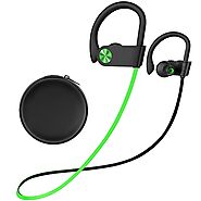 Stiive Bluetooth Headphones, 5.3 Wireless Sports Earbuds IPX7 Waterproof with Mic, Stereo Sweatproof in-Ear Earphones...