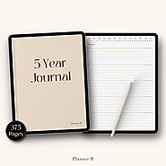 Website at https://planner-b.com/digital-journals/5-year-journal/
