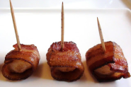 Bacon Wrapped Water Chestnuts On-a-Stick