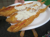 Country Fried Bacon On-a-Stick with Gravy