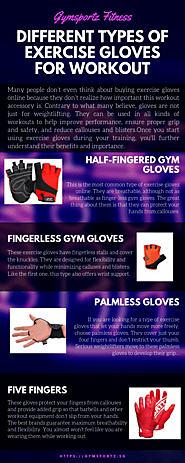 Different Types of Exercise Gloves for Workout