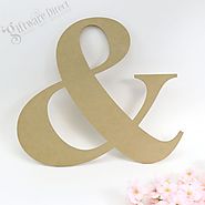 Wooden Symbol '&' Sign Wedding Ampersand Raw Unpainted