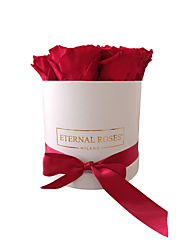 Box Bianco M - Rose Stabilizzate Rosse – Eternal Roses Milano