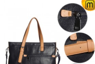 Black Leather Bag for Men CW901501 - bags.cwmalls.com