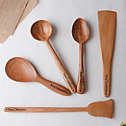 Buy Neem Wooden Serving Cooking Spatulas & Ladles Online | Kitchen Utensil