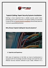 Toptech Cabling: Expert Security Systems Installation