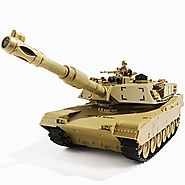 RC US M1A2 Abrams Army Tank Toy, 2.4Ghz, 9-Channel
