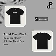 Artist Tee - Black | Designer Black T-Shirt for Men | Buy Now