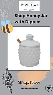 Shop Honey Jar with Dipper at Hometown Gift & Decor