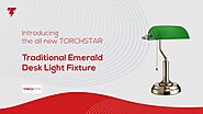 Traditional Emerald Desk Light Fixture