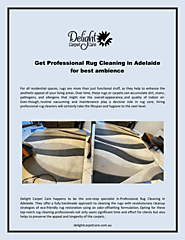 Get Professional Rug Cleaning in Adelaide for best ambience