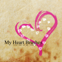 My Heart Brushes - Hearts Photoshop Brushes | BrushLovers.com