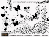 rnamental Butterflies 2 - Free Photoshop Brushes | BrushKing ♛
