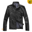 Mens Black Leather Jacket uk CW872190 - cwmalls.com