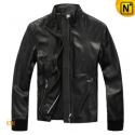 Cool Black Leather Jacket uk CW874212 - cwmalls.com