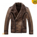 Fur Lined Leather Jacket CW819084 - jackets.cwmalls.com