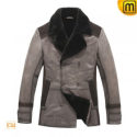 Fur Lined Leather Coat CW819167 - jackets.cwmalls.com