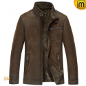 Fur Lined Leather Jacket CW833356- jackets.cwmalls.com