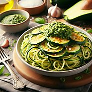 3. Keto Zucchini Noodles with Pesto Sauce