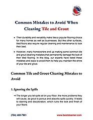 Common Mistakes to Avoid When Cleaning Tile and Grout