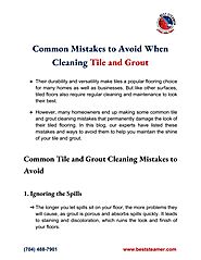 Common Mistakes To Avoid When Cleaning Tile And Grout