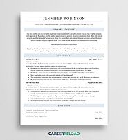 ATS Resume Template for Word - Jennifer - Career Reload