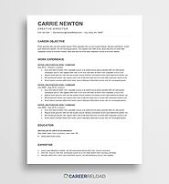 Free Resume Template for ATS - Carrie - Career Reload