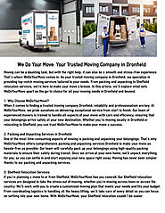 WeDoYourMove - Moving Company In Dronfield Infographic | easel.ly