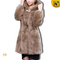 Warm Hooded Fur Coat Women CW601007 - cwmalls.com