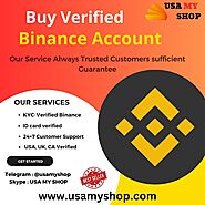 Buy Verified Binance Account - 100% trusted seller USAmyShop