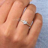 Heart Shaped Solitaire Engagement Ring