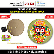 Website at https://diy.penkraft.in/ProductDetails/Pattachitra-Art-on-Round-Clock-DIY-Kit-by-Penkraft?fbclid=IwZXh0bgN...