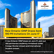 New Ontario OINP Draws Sent 190 PR Invitations on June 17 — Excalibur Immigration | Posteezy