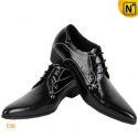 Black Leather Lace Up Oxford Dress Shoes CW760070