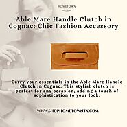 Able Mare Handle Clutch in Cognac: Chic Fashion Accessory