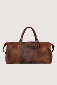 A Most Trending Leather Vintage Duffle Bag - Novado