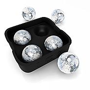 Home-Complete Ice Ball Maker Mold - 4 Whiskey Ice Balls -Premium Round Spheres Tray