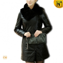 Women Long Leather Down Coat CW610007 - cwmalls.com