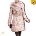 Women Long Leather Down Coat CW610010 - cwmalls.com