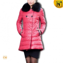 Women Rose Leather Down Coat CW610015 - cwmalls.com