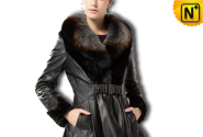 Women Sheepskin Leather Coat CW610026 - cwmalls.com