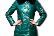 Women Leather Down Coat Green CW610033 - cwmalls.com